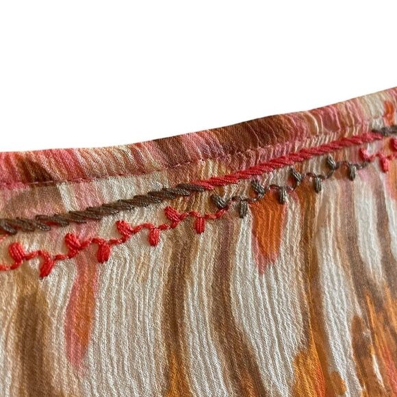 SUNDANCE Long Sleeve Silk Bohemian Style Silk Shirt Size Medium - Picture 6 of 8